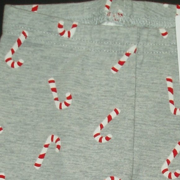 3M Christmas Leggings Little Girls Candy Cane Long Pant Trousers Holiday - Picture 2 of 4